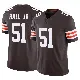 ＃51 Men's Mike Hall Jr. Brown Limited Cleveland Browns Vapor F.U.S.E. Jersey