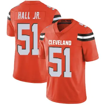 ＃51 Men's Mike Hall Jr. Orange Limited Cleveland Browns Alternate Vapor Untouchable Jersey