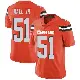 ＃51 Men's Mike Hall Jr. Orange Limited Cleveland Browns Alternate Vapor Untouchable Jersey