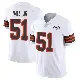 ＃51 Men's Mike Hall Jr. White Limited Cleveland Browns Vapor 1946 Collection Alternate Jersey