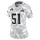 ＃51 Women's Mike Hall Jr. Arctic Camo Limited Cleveland Browns 2024 Salute to Service Jersey