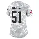 ＃51 Women's Mike Hall Jr. Arctic Camo Limited Cleveland Browns 2024 Salute to Service Jersey