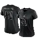 ＃51 Women's Mike Hall Jr. Black Limited Cleveland Browns Reflective Jersey
