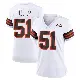 ＃51 Women's Mike Hall Jr. White Game Cleveland Browns 1946 Collection Alternate Jersey