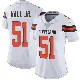 ＃51 Women's Mike Hall Jr. White Limited Cleveland Browns Vapor Untouchable Jersey