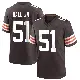 ＃51 Youth Mike Hall Jr. Brown Game Cleveland Browns Team Color Jersey