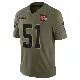 ＃51 Youth Mike Hall Jr. Olive Limited Cleveland Browns 2025 Salute to Service Jersey
