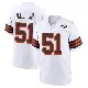 ＃51 Youth Mike Hall Jr. White Game Cleveland Browns 1946 Collection Alternate Jersey