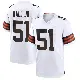 ＃51 Youth Mike Hall Jr. White Game Cleveland Browns Jersey