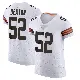 ＃52 Men's Dawson Deaton White Elite Cleveland Browns Vapor Jersey