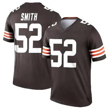 ＃52 Men's Elerson G. Smith Brown Legend Cleveland Browns Jersey