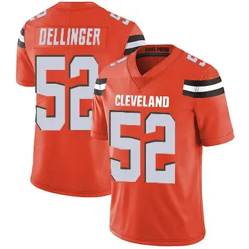 ＃52 Men's Garrett Dellinger Orange Limited Cleveland Browns Alternate Vapor Untouchable Jersey
