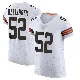 ＃52 Men's Garrett Dellinger White Elite Cleveland Browns Vapor Jersey