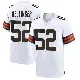 ＃52 Men's Garrett Dellinger White Game Cleveland Browns Jersey