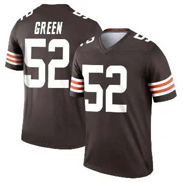 ＃52 Men's Kendrick Green Brown Legend Cleveland Browns Jersey