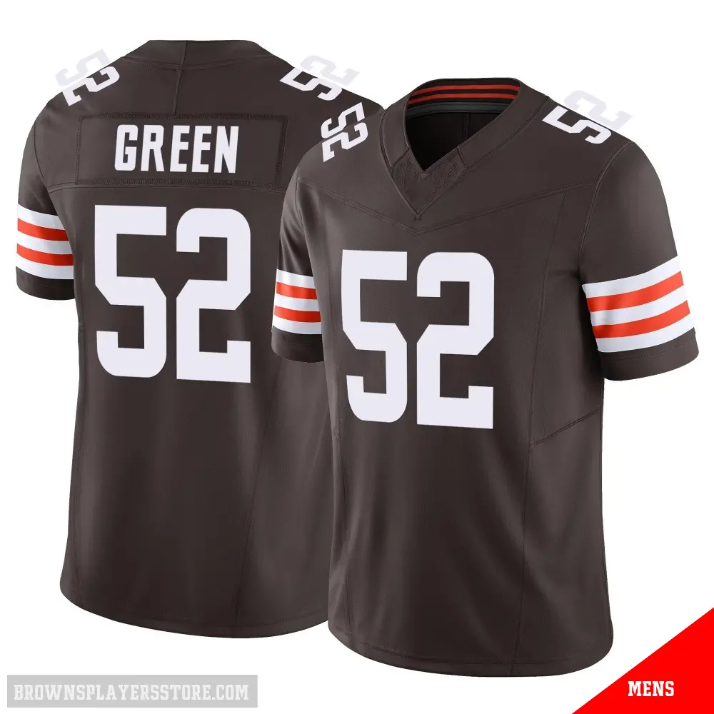 ＃52 Men's Kendrick Green Brown Limited Cleveland Browns Vapor F.U.S.E. Jersey