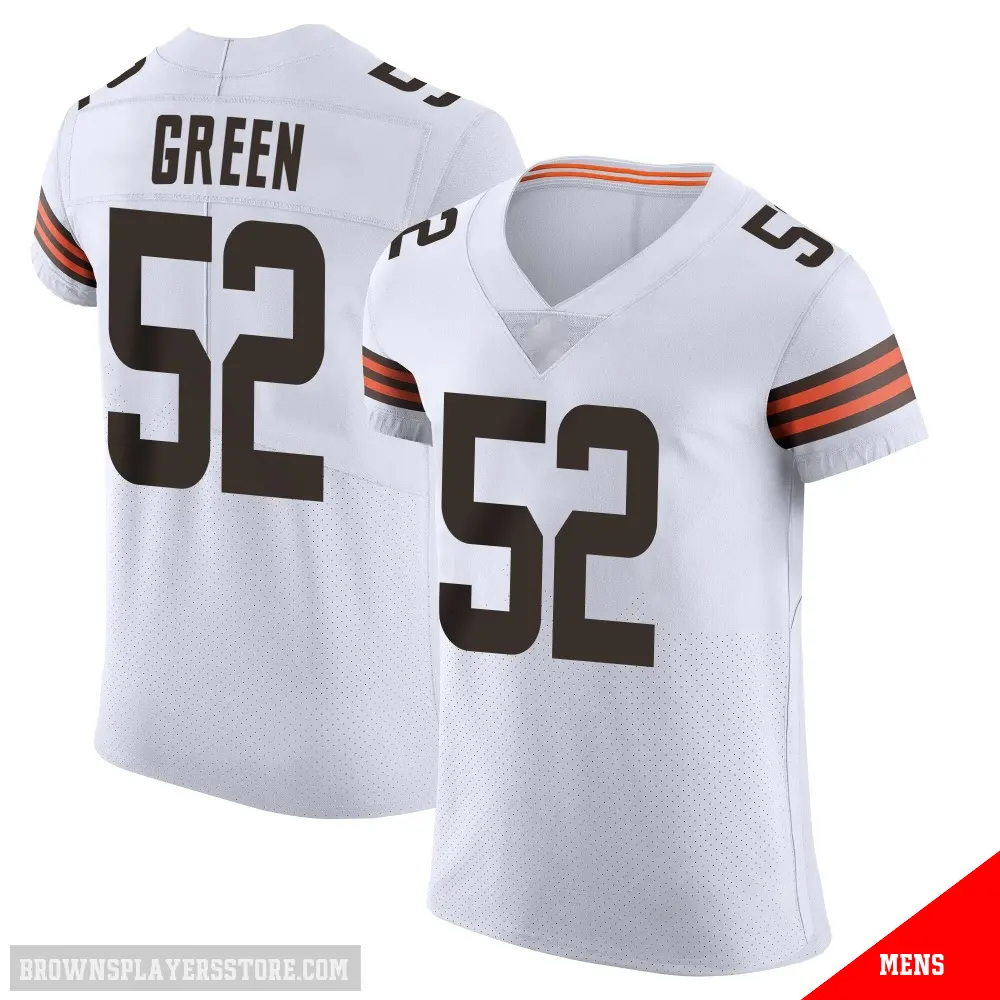 ＃52 Men's Kendrick Green White Elite Cleveland Browns Vapor Jersey