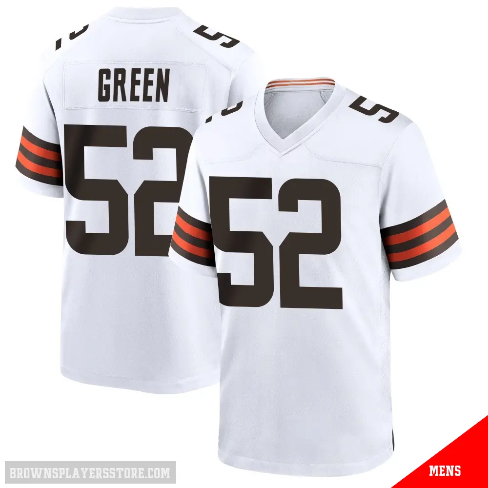 ＃52 Men's Kendrick Green White Game Cleveland Browns Jersey