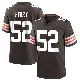 ＃52 Men's KJ Henry Brown Game Cleveland Browns Team Color Jersey