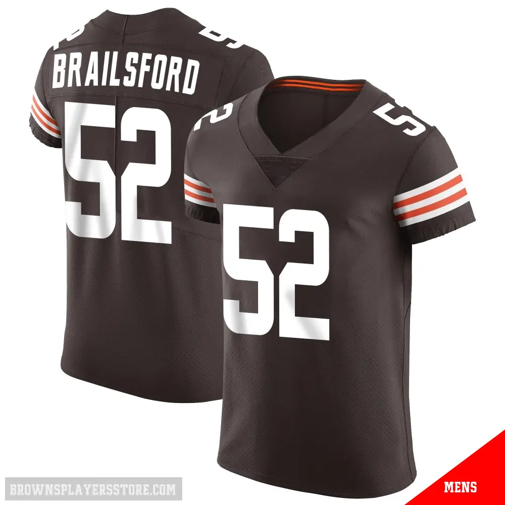 ＃52 Men's Parker Brailsford Brown Elite Cleveland Browns Vapor Jersey
