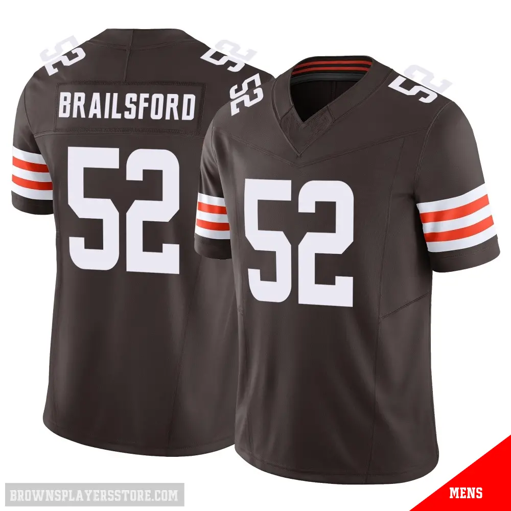 ＃52 Men's Parker Brailsford Brown Limited Cleveland Browns Vapor F.U.S.E. Jersey