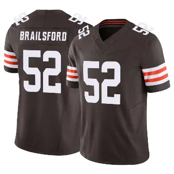 ＃52 Men's Parker Brailsford Brown Limited Cleveland Browns Vapor F.U.S.E. Jersey