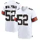 ＃52 Men's Parker Brailsford White Game Cleveland Browns Jersey