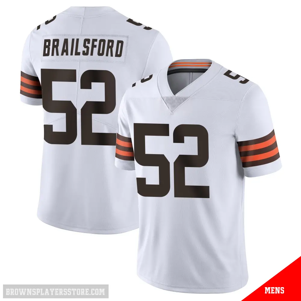 ＃52 Men's Parker Brailsford White Limited Cleveland Browns Vapor Untouchable Jersey