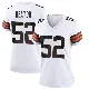 ＃52 Women's Dawson Deaton White Game Cleveland Browns Jersey