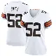 ＃52 Women's Elerson G. Smith White Game Cleveland Browns Jersey