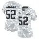 ＃52 Women's Garrett Dellinger Arctic Camo Limited Cleveland Browns 2024 Salute to Service Jersey