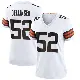 ＃52 Women's Garrett Dellinger White Game Cleveland Browns Jersey
