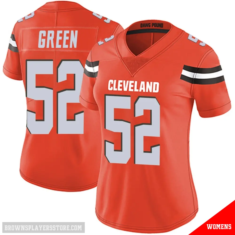 ＃52 Women's Kendrick Green Orange Limited Cleveland Browns Alternate Vapor Untouchable Jersey