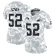 ＃52 Women's KJ Henry Arctic Camo Limited Cleveland Browns 2024 Salute to Service Jersey