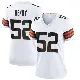 ＃52 Women's KJ Henry White Game Cleveland Browns Jersey