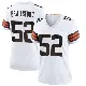 ＃52 Women's Parker Brailsford White Game Cleveland Browns Jersey