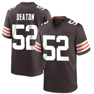＃52 Youth Dawson Deaton Brown Game Cleveland Browns Team Color Jersey