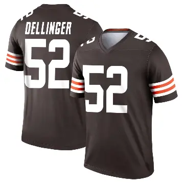 ＃52 Youth Garrett Dellinger Brown Legend Cleveland Browns Jersey