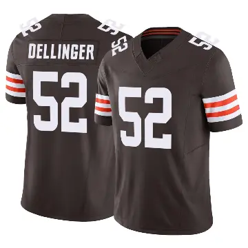 ＃52 Youth Garrett Dellinger Brown Limited Cleveland Browns Vapor F.U.S.E. Jersey