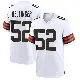 ＃52 Youth Garrett Dellinger White Game Cleveland Browns Jersey