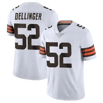 ＃52 Youth Garrett Dellinger White Limited Cleveland Browns Vapor Untouchable Jersey