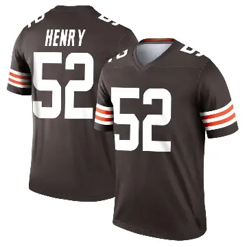 ＃52 Youth KJ Henry Brown Legend Cleveland Browns Jersey
