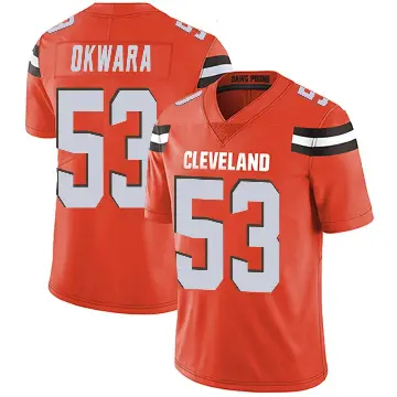 ＃53 Men's Julian Okwara Orange Limited Cleveland Browns Alternate Vapor Untouchable Jersey