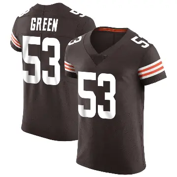 ＃53 Men's Kendrick Green Brown Elite Cleveland Browns Vapor Jersey