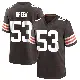 ＃53 Men's Kendrick Green Brown Game Cleveland Browns Team Color Jersey