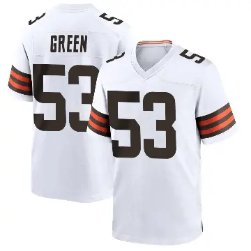 ＃53 Men's Kendrick Green White Game Cleveland Browns Jersey
