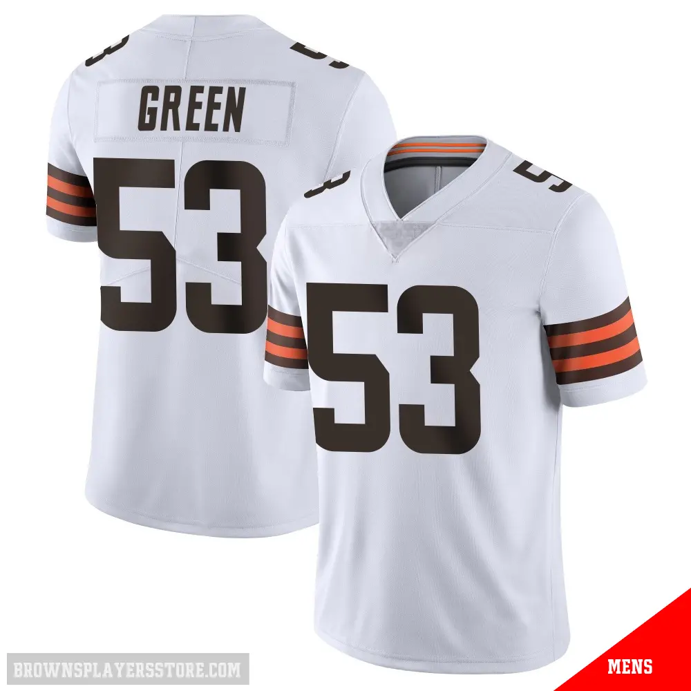 ＃53 Men's Kendrick Green White Limited Cleveland Browns Vapor Untouchable Jersey