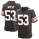 ＃53 Men's Nick Harris Brown Game Cleveland Browns Team Color Jersey