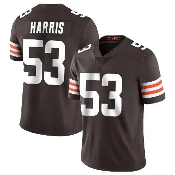 ＃53 Men's Nick Harris Brown Limited Cleveland Browns Team Color Vapor Untouchable Jersey