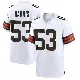 ＃53 Men's Nick Harris White Game Cleveland Browns Jersey
